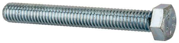 Value Collection - 3/8-16 UNC, 3" Length Under Head Hex Head Cap Screw - Fully Threaded, Grade 2 Steel, Zinc-Plated Finish, 9/16" Hex - Apex Tool & Supply