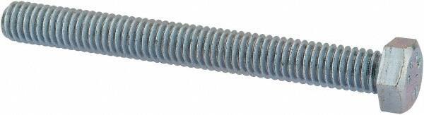 Value Collection - 3/8-16 UNC, 3-1/2" Length Under Head Hex Head Cap Screw - Fully Threaded, Grade 2 Steel, Zinc-Plated Finish, 9/16" Hex - Apex Tool & Supply