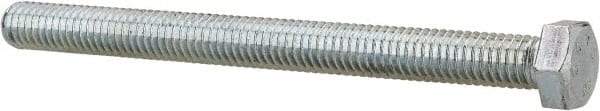 Value Collection - 3/8-16 UNC, 4-1/2" Length Under Head Hex Head Cap Screw - Fully Threaded, Grade 2 Steel, Zinc-Plated Finish, 9/16" Hex - Apex Tool & Supply