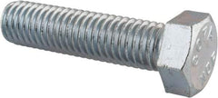 Value Collection - 1/2-13 UNC, 2" Length Under Head Hex Head Cap Screw - Fully Threaded, Grade 2 Steel, Zinc-Plated Finish, 3/4" Hex - Apex Tool & Supply