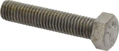 Value Collection - 1/2-13 UNC, 2-1/2" Length Under Head Hex Head Cap Screw - Fully Threaded, Grade 2 Steel, Zinc-Plated Finish, 3/4" Hex - Apex Tool & Supply