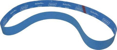 Norton - 2" Wide x 72" OAL, 120 Grit, Zirconia Alumina Abrasive Belt - Zirconia Alumina, Fine, Coated, X Weighted Cloth Backing, Series R823 - Apex Tool & Supply