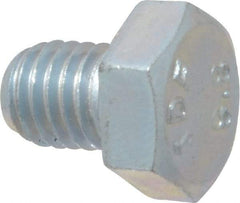 Value Collection - M8x1.25mm Metric Coarse, 10mm Length Under Head Hex Head Cap Screw - Fully Threaded, Grade 8.8 Steel, Zinc-Plated Finish, 13mm Hex - Apex Tool & Supply