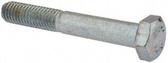 Value Collection - M8x1.25mm Metric Coarse, 55mm Length Under Head Hex Head Cap Screw - Partially Threaded, Grade 8.8 Steel, Zinc-Plated Finish, 13mm Hex - Apex Tool & Supply