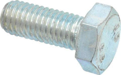 Value Collection - M10x1.50mm Metric Coarse, 25mm Length Under Head Hex Head Cap Screw - Fully Threaded, Grade 8.8 Steel, Zinc-Plated Finish, 17mm Hex - Apex Tool & Supply