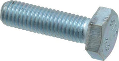Value Collection - M10x1.50mm Metric Coarse, 35mm Length Under Head Hex Head Cap Screw - Fully Threaded, Grade 8.8 Steel, Zinc-Plated Finish, 17mm Hex - Apex Tool & Supply