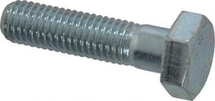Value Collection - M10x1.50mm Metric Coarse, 40mm Length Under Head Hex Head Cap Screw - Partially Threaded, Grade 8.8 Steel, Zinc-Plated Finish, 17mm Hex - Apex Tool & Supply