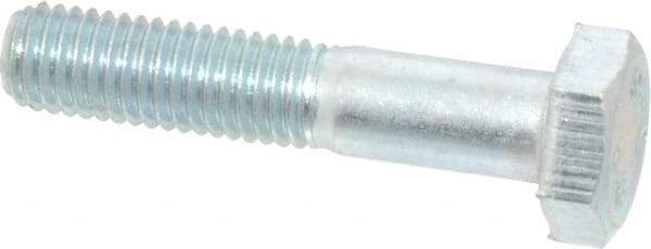 Value Collection - M10x1.50mm Metric Coarse, 50mm Length Under Head Hex Head Cap Screw - Partially Threaded, Grade 8.8 Steel, Zinc-Plated Finish, 17mm Hex - Apex Tool & Supply