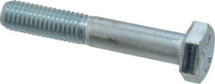Value Collection - M10x1.50mm Metric Coarse, 60mm Length Under Head Hex Head Cap Screw - Partially Threaded, Grade 8.8 Steel, Zinc-Plated Finish, 17mm Hex - Apex Tool & Supply