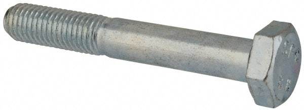 Value Collection - M10x1.50mm Metric Coarse, 70mm Length Under Head Hex Head Cap Screw - Partially Threaded, Grade 8.8 Steel, Zinc-Plated Finish, 17mm Hex - Apex Tool & Supply