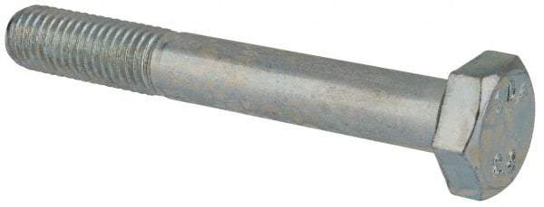 Value Collection - M10x1.50mm Metric Coarse, 75mm Length Under Head Hex Head Cap Screw - Partially Threaded, Grade 8.8 Steel, Zinc-Plated Finish, 17mm Hex - Apex Tool & Supply