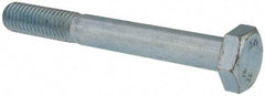 Value Collection - M10x1.50mm Metric Coarse, 80mm Length Under Head Hex Head Cap Screw - Partially Threaded, Grade 8.8 Steel, Zinc-Plated Finish, 17mm Hex - Apex Tool & Supply