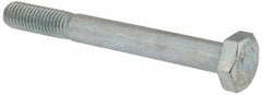 Value Collection - M10x1.50mm Metric Coarse, 90mm Length Under Head Hex Head Cap Screw - Partially Threaded, Grade 8.8 Steel, Zinc-Plated Finish, 17mm Hex - Apex Tool & Supply