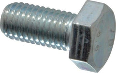 Value Collection - M12x1.75mm Metric Coarse, 25mm Length Under Head Hex Head Cap Screw - Fully Threaded, Grade 8.8 Steel, Zinc-Plated Finish, 19mm Hex - Apex Tool & Supply