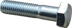 Value Collection - M12x1.75mm Metric Coarse, 50mm Length Under Head Hex Head Cap Screw - Partially Threaded, Grade 8.8 Steel, Zinc-Plated Finish, 19mm Hex - Apex Tool & Supply