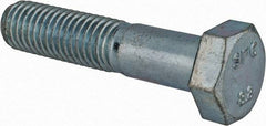Value Collection - M12x1.75mm Metric Coarse, 55mm Length Under Head Hex Head Cap Screw - Partially Threaded, Grade 8.8 Steel, Zinc-Plated Finish, 19mm Hex - Apex Tool & Supply