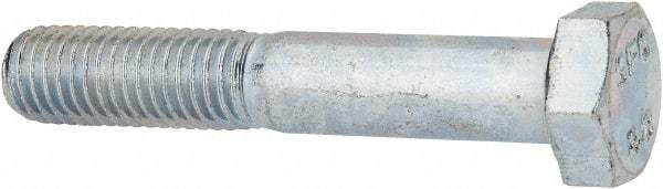 Value Collection - M12x1.75mm Metric Coarse, 70mm Length Under Head Hex Head Cap Screw - Partially Threaded, Grade 8.8 Steel, Zinc-Plated Finish, 19mm Hex - Apex Tool & Supply