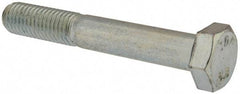 Value Collection - M12x1.75mm Metric Coarse, 80mm Length Under Head Hex Head Cap Screw - Partially Threaded, Grade 8.8 Steel, Zinc-Plated Finish, 19mm Hex - Apex Tool & Supply