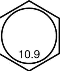 Value Collection - M10x1.50mm Metric Coarse, 75mm Length Under Head Hex Head Cap Screw - Partially Threaded, Grade 10.9 Steel, Uncoated, 17mm Hex - Apex Tool & Supply