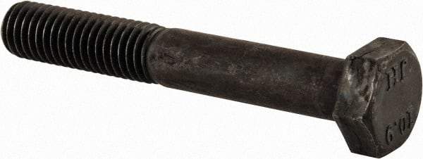 Value Collection - M8x1.25mm Metric Coarse, 55mm Length Under Head Hex Head Cap Screw - Partially Threaded, Grade 10.9 Steel, Black Oxide Finish, 13mm Hex - Apex Tool & Supply