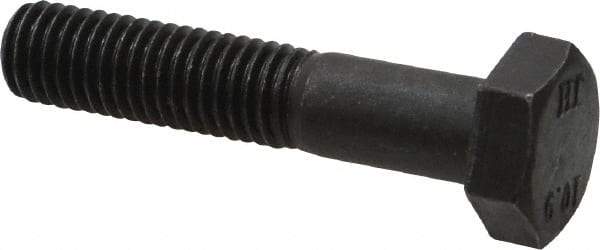 Value Collection - M10x1.50mm Metric Coarse, 50mm Length Under Head Hex Head Cap Screw - Partially Threaded, Grade 10.9 Steel, Black Oxide Finish, 17mm Hex - Apex Tool & Supply