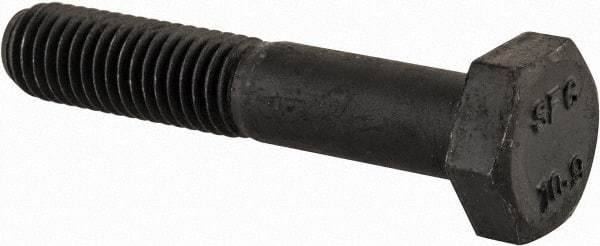 Value Collection - M10x1.50mm Metric Coarse, 55mm Length Under Head Hex Head Cap Screw - Partially Threaded, Grade 10.9 Steel, Uncoated, 17mm Hex - Apex Tool & Supply