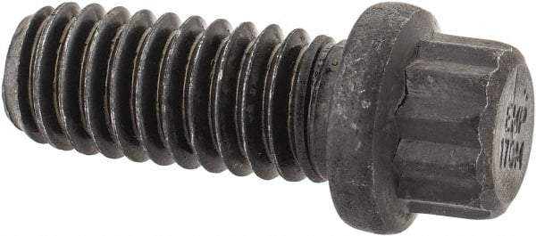 Value Collection - 5/16-18 UNC, 3/4" Length Under Head, 12 Point Drive Flange Bolt - 3/4" Thread Length, 170M PSI Alloy Steel, Smooth Flange, Uncoated - Apex Tool & Supply