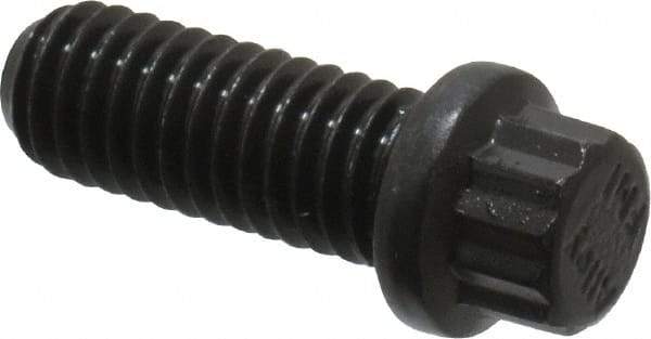 Value Collection - 3/8-16 UNC, 1" Length Under Head, 12 Point Drive Flange Bolt - 1" Thread Length, 170M PSI Alloy Steel, Smooth Flange, Uncoated - Apex Tool & Supply