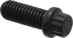 Value Collection - 3/8-16 UNC, 1" Length Under Head, 12 Point Drive Flange Bolt - 1" Thread Length, 170M PSI Alloy Steel, Smooth Flange, Uncoated - Apex Tool & Supply