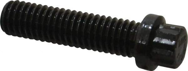 Value Collection - 3/8-16 UNC, 1-1/2" Length Under Head, 12 Point Drive Flange Bolt - 1-1/2" Thread Length, 170M PSI Alloy Steel, Smooth Flange, Uncoated - Apex Tool & Supply