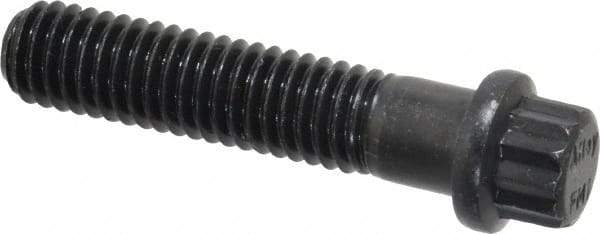 Value Collection - 3/8-16 UNC, 1-3/4" Length Under Head, 12 Point Drive Flange Bolt - 1" Thread Length, 170M PSI Alloy Steel, Smooth Flange, Uncoated - Apex Tool & Supply