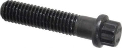 Value Collection - 3/8-16 UNC, 1-3/4" Length Under Head, 12 Point Drive Flange Bolt - 1" Thread Length, 170M PSI Alloy Steel, Smooth Flange, Uncoated - Apex Tool & Supply