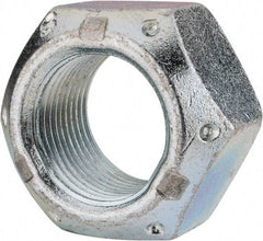 Value Collection - 1-1/8 - 12 UNF Grade C Hex Lock Nut with Distorted Thread - 1-11/16" Width Across Flats, 1" High, Cadmium Clear-Plated Finish - Apex Tool & Supply