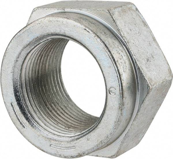 Value Collection - 1-3/8 - 12 UNF Grade C Hex Lock Nut with Distorted Thread - 2-1/16" Width Across Flats, 1-13/64" High, Cadmium Clear-Plated Finish - Apex Tool & Supply