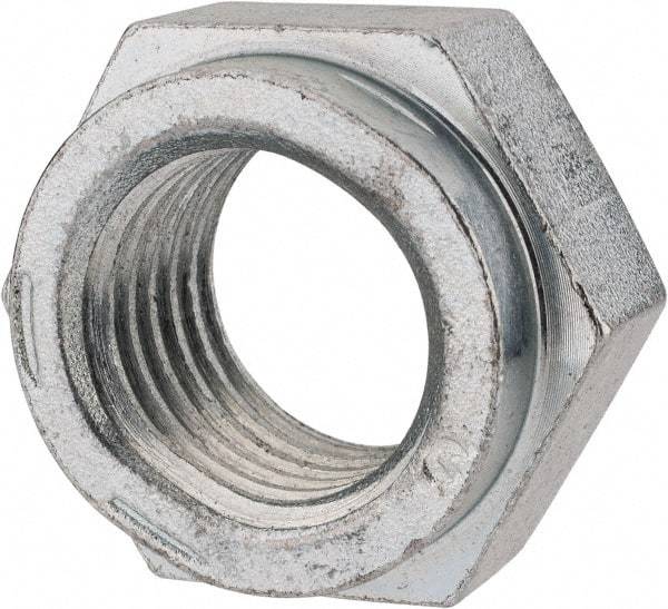 Value Collection - 1-3/8 - 6 UNC Grade C Hex Lock Nut with Distorted Thread - 2-1/16" Width Across Flats, 1-13/64" High, Cadmium Clear-Plated Finish - Apex Tool & Supply