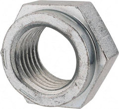 Value Collection - 1-3/8 - 6 UNC Grade C Hex Lock Nut with Distorted Thread - 2-1/16" Width Across Flats, 1-13/64" High, Cadmium Clear-Plated Finish - Apex Tool & Supply