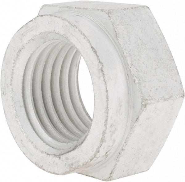 Value Collection - 1-1/2 - 6 UNC Grade C Hex Lock Nut with Distorted Thread - 2-1/4" Width Across Flats, 1-5/16" High, Cadmium Clear-Plated Finish - Apex Tool & Supply