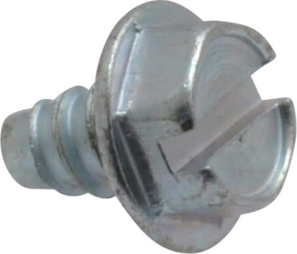 Value Collection - #8 Hex Washer Head Slotted Sheet Metal Screw - Steel, 1/4" Length Under Head, Grade 2 - Apex Tool & Supply