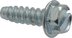 Value Collection - #8 Hex Washer Head Slotted Sheet Metal Screw - Steel, 1/2" Length Under Head, Grade 2 - Apex Tool & Supply