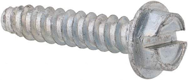 Value Collection - #8 Hex Washer Head Slotted Sheet Metal Screw - Steel, 3/4" Length Under Head, Grade 2 - Apex Tool & Supply