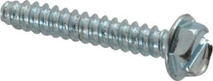 Value Collection - #8 Hex Washer Head Slotted Sheet Metal Screw - Steel, 1" Length Under Head, Grade 2 - Apex Tool & Supply