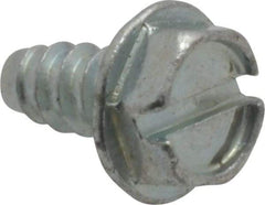 Value Collection - #10 Hex Washer Head Slotted Sheet Metal Screw - Steel, 3/8" Length Under Head, Grade 2 - Apex Tool & Supply