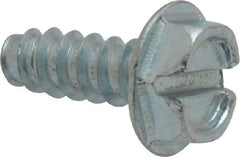 Value Collection - #10 Hex Washer Head Slotted Sheet Metal Screw - Steel, 1/2" Length Under Head, Grade 2 - Apex Tool & Supply