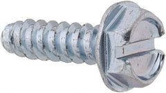 Value Collection - #10 Hex Washer Head Slotted Sheet Metal Screw - Steel, 5/8" Length Under Head, Grade 2 - Apex Tool & Supply