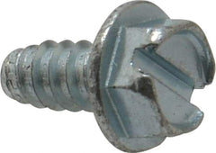 Value Collection - 1/4" Hex Washer Head Slotted Sheet Metal Screw - Steel, 1/2" Length Under Head, Grade 2 - Apex Tool & Supply