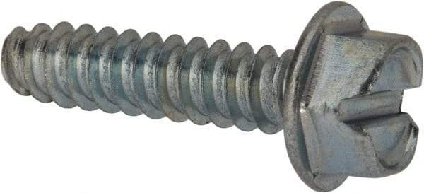 Value Collection - 1/4" Hex Washer Head Slotted Sheet Metal Screw - Steel, 1" Length Under Head, Grade 2 - Apex Tool & Supply