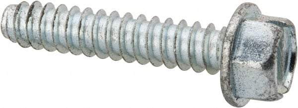 Value Collection - 1/4" Hex Washer Head Slotted Sheet Metal Screw - Steel, 1-1/4" Length Under Head, Grade 2 - Apex Tool & Supply