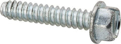 Value Collection - 1/4" Hex Washer Head Slotted Sheet Metal Screw - Steel, 1-1/4" Length Under Head, Grade 2 - Apex Tool & Supply