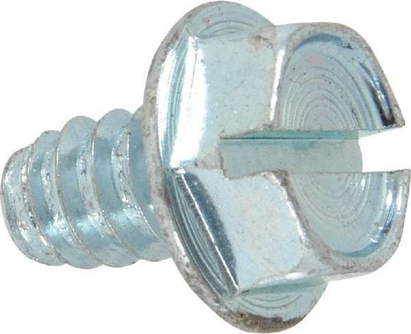 Value Collection - 5/16" Hex Washer Head Slotted Sheet Metal Screw - Steel, 1/2" Length Under Head, Grade 2 - Apex Tool & Supply