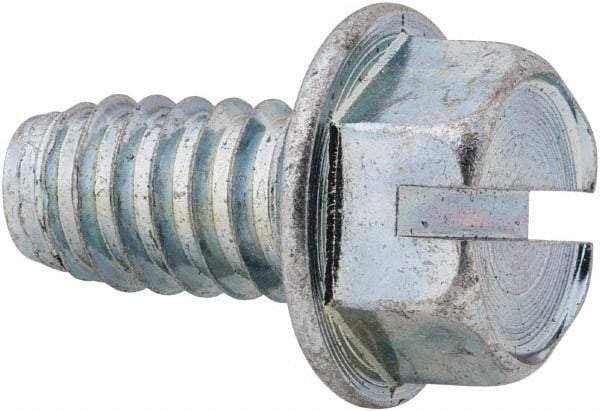 Value Collection - 3/8" Hex Washer Head Slotted Sheet Metal Screw - Steel, 3/4" Length Under Head, Grade 2 - Apex Tool & Supply
